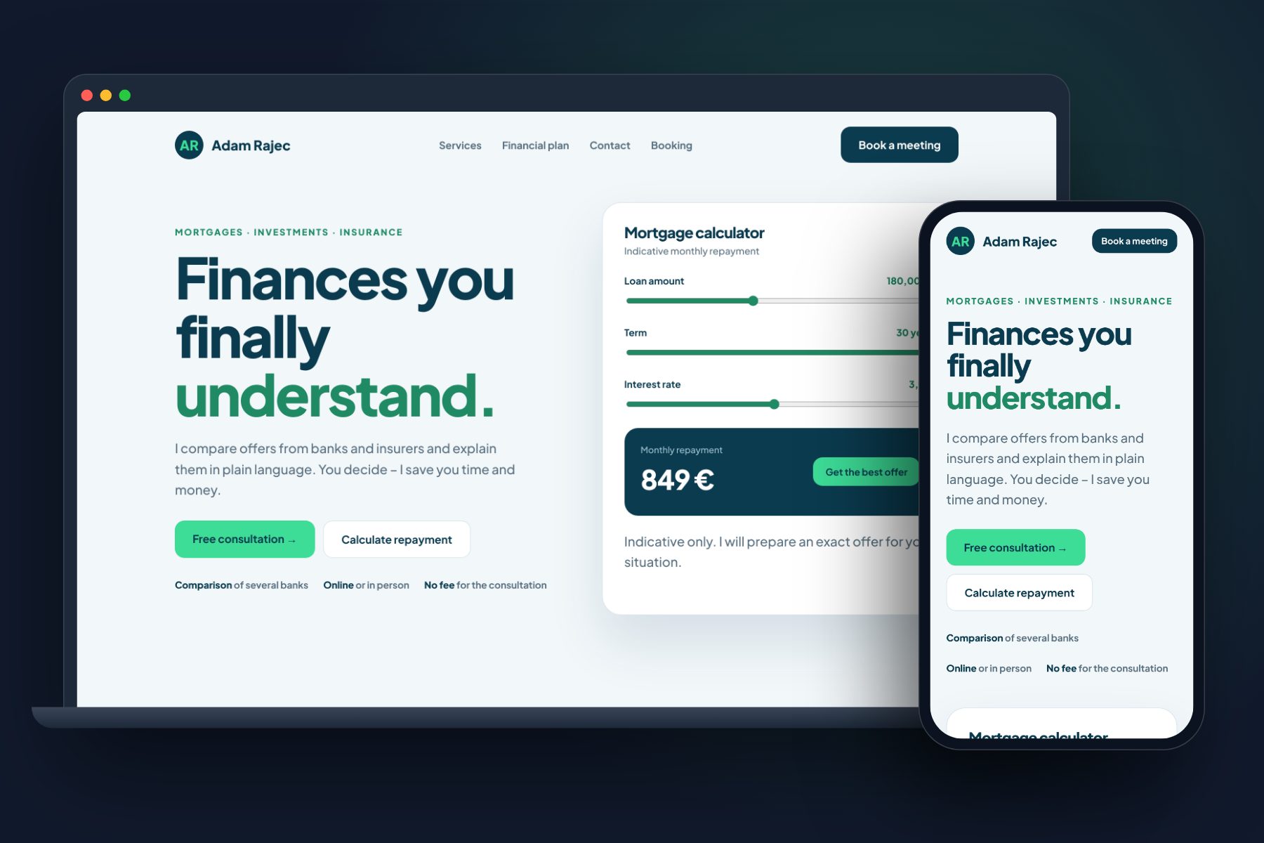 Financial adviser – View example