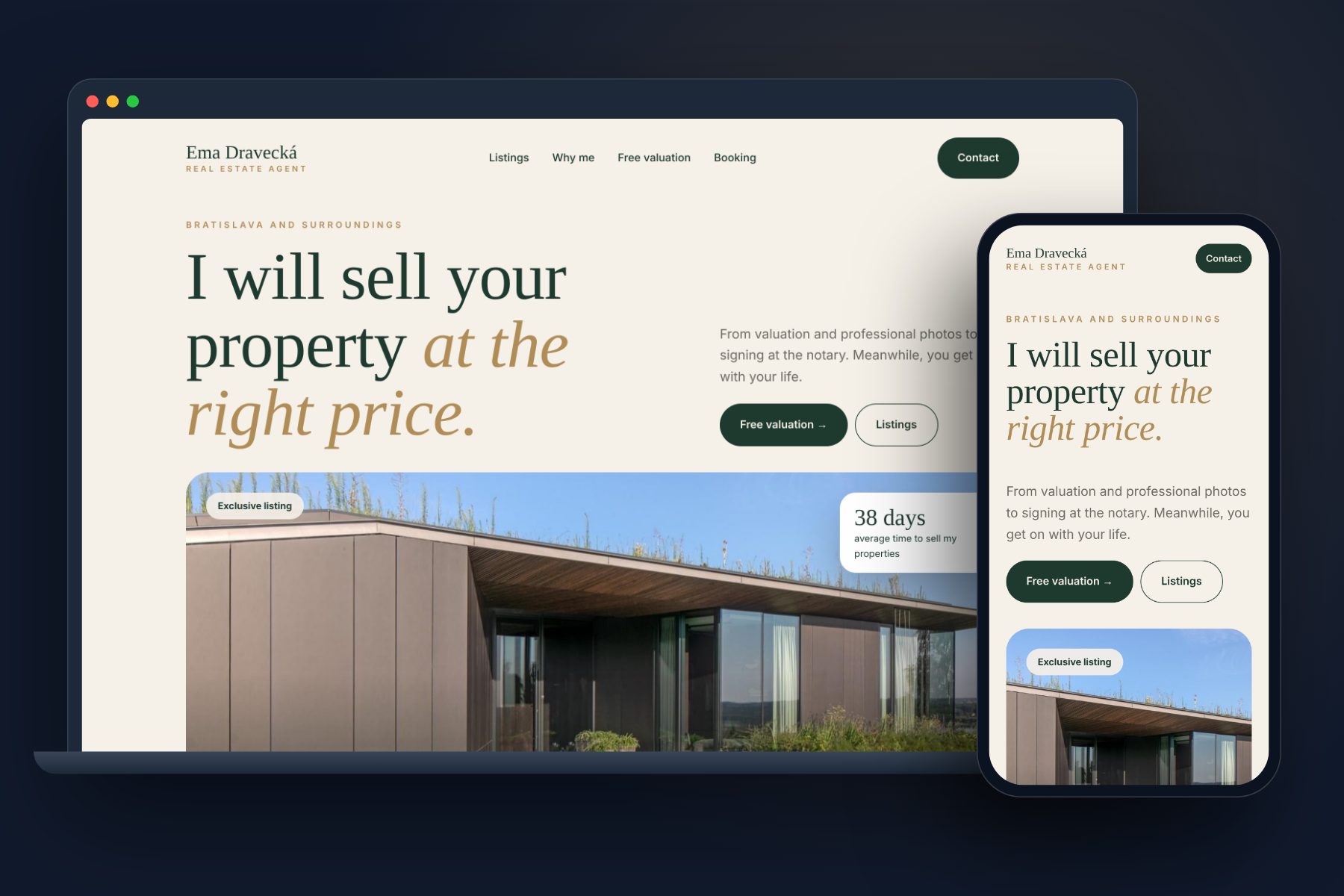 Real estate agent – View example